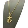 Shiny Jewelers USA Mens Jesus Anchor Cross Hip Hip Jewelry Pendant 24'' Box Rope Cuban Chain Necklace