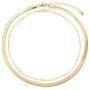 Gold Choker Necklace for Women Paperclip Chain Necklace Gold Beaded Necklace Set for Unisex