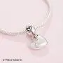 Pandora Jewelry Mother and Son Heart Split Dangle Sterling Silver Charm