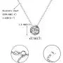 EVER FAITH Valentines Day Jewelry for Woman Sterling Silver Clear Cubic Zirconia Bezel Setting Daily Pendant Choker Necklace
