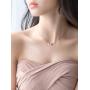 Necklaces Sterling Silver S925 Women’s Jewelry Kissing Fish Pendant Box Chain Necklace Valentiens Day Gift