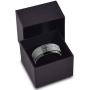 Tiny Hearts Cross Christian Ring - Tungsten Band 8mm - Men - Women - 18k Rose Gold Step Bevel Edge - Yellow - Grey - Blue - Black - Brushed - Polished - Wedding - Gift Dome Flat Cut