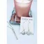Allison Rose Atelier Marble and 18ct Gold Plated Dangle-Drop Fashion Earrings with Steel Posts – Fish Hook Closure
