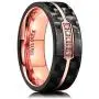 King Will 7mm 8mm Titanium Ring for Men Wedding Ring Black Carbon Fiber Inlaid Comfort Fit King Will 7mm 8mm Titanium Ring for Men Wedding Ring Black Carbon Fiber Inlaid Comfort Fit