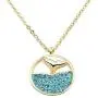 ESUE Fashion Dolphin Mermaid Jewelry for Girls Synthetic Crystal Mermaid Necklace for Women