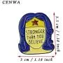 CENWA Wonder Woman Brooch Pin Stronger Than You Believe Wonder Woman Jewelry Super Hero Jewelry Gift for Wife/Mom/Sister