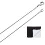 The Bling Factory 1mm High-Polished Stainless Steel Round Snake Chain Necklace