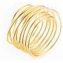 Gold Plated Statement Ring Handmade 14K Gold Filled Wrapped up Ring Overlapping Intertwined Entwined Crisscross Crossover Knotted Statement Wire Wrap Band
