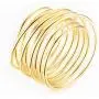 Gold Plated Statement Ring Handmade 14K Gold Filled Wrapped up Ring Overlapping Intertwined Entwined Crisscross Crossover Knotted Statement Wire Wrap Band