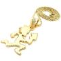 GWOOD Juggalo with Cleaver Pendant 30 Inch Long Box Link Necklace