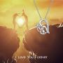 YAFEINI Elephant Necklace Sterling Silver Flying Butterfly Heart Pendant Jewelry Birthday Gifts for Women
