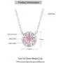 Lam Sence Sterling Silver Sakura Flower Pendant Necklace, Pink Jewelry for Women Girls Lam Sence Sterling Silver Sakura Flower Pendant Necklace, Pink Jewelry for Women Girls