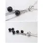 Crystalline Azuria Black Crystal Simulated Pearls Set Strand Necklace 18'' Stud Earrings 18 ct White Gold Plated for Women Crystalline Azuria Black Crystal Simulated Pearls Set Strand Necklace 18'' Stud Earrings 18 ct White Gold Plated for Women