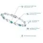 Gem Stone King 925 Sterling Silver Swiss Blue Topaz and Diamond Greek Vine Tennis Bracelet, 4.63 Cttw, 7 Inch