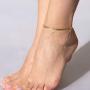 Lifetime Jewelry 2.3mm Box Chain Anklet for Women & Girls 24k Real Gold Plated