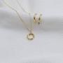 EASYSO Dainty 18K Gold Pendant Necklace Minimalist Simple Choker Friendship Handmade Jewelry Gift for Women Girls