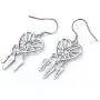 S925 Sterling Silver Dream Catcher Feather Forever Love Heart Earrings Gift for Women Girls S925 Sterling Silver Dream Catcher Feather Forever Love Heart Earrings Gift for Women Girls