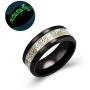 Ginger Lyne Collection Dragon Glow in The Dark Stainless Steel Black Comfort Fit Band Ring