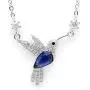 Ginger Lyne Collection Hummingbird Sterling Silver Blue CZ Adjustable Chain Bracelet Ginger Lyne Collection Hummingbird Sterling Silver Blue CZ Adjustable Chain Bracelet
