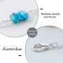 Awanka Boho Choker Necklace Chain Silver Turquoise Pendant Necklaces Beaded Necklace Jewelry for Women and Girls