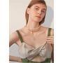 YorzAhar Double Layered Chunky Gold Statement Chain Link Choker Necklaces, Dainty Pearls Stitching Necklaces for Woman Girls Jewelrly