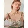 YorzAhar Double Layered Chunky Gold Statement Chain Link Choker Necklaces, Dainty Pearls Stitching Necklaces for Woman Girls Jewelrly