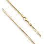 Miabella 18K Gold Over Sterling Silver Italian 1.6mm 2.2mm Square Venetian Mirror Box Link Chain Necklace for Men Women, 16, 18, 20, 22, 24, 26, 30 Inch Made in Italy