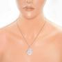 Honolulu Jewelry Company Sterling Silver Sand Dollar Necklace Pendant with 18'' Box Chain
