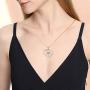 ✦Gifts for Mothers Day✦ Forever Love Heart Necklace Jewelry 18K White Gold/ Rose Gold Plated 925 Sterling Silver Birthstone Pendant Necklace with 5A Cubic Zirconia Birthday Gifts for Women and Girls