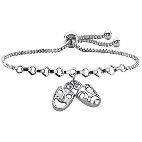 BAUNA Comedy Tragedy Masks Charm Drama Theater Jewelry Actor Actress Musical Broadway Bracelet for Women