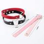 Tvoip 6Pcs Lady Stylish Fashion Lovely Heart Decoration Collar Necklace Vacation Jewelry Black Red Orange Pink Green White PU Leather Chokers Necklace