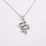 Gold Snake Pendant Necklace 16 Inch