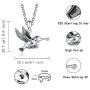 Cremation Grandmum Jewelry for Ashes Memorial Urn Necklace Sterling Silver Hummingbird Pendant Keepsake as a Memorial Always in My Heart Memory Necklace Gift