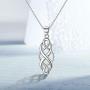 NUOMI Celtic Knot Pendant Necklace 925 Sterling Silver Cute Infinity Chain Necklaces for Women