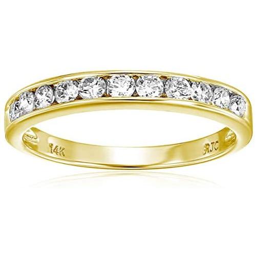 1/2 cttw Classic Diamond Wedding Band in 14K White or Yellow Gold Channel Set