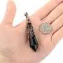 JOVIVI Natural Black Obsidian Crystal Necklace 12 Facted Therapy Healing Dowsing Divination Pendulum Pendant Reiki Charged Chakra Balancing JOVIVI Natural Black Obsidian Crystal Necklace 12 Facted Therapy Healing Dowsing Divination Pendulum Pendant Reiki Charged Chakra Balancing