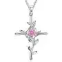 Mothers Day Necklace for Mom Birthday Gifts Love Rose Flower Love Heart Pendant Necklace Pink Tourmaline Birthstone Jewelry for Women Sterling Silver Mothers Day Necklace for Mom Birthday Gifts Love Rose Flower Love Heart Pendant Necklace Pink Tourmaline Birthstone Jewelry for Women Sterling Silver