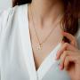 IEFSHINY Old English Initial Necklace for Women, Dainty Gothic Letter Necklace Old English Jewelry 14k Gold Plated Tiny Letter Necklace Initial Necklace Gifts for Women