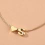 SOFTONES 14K Gold Plated Cubic Zirconia Initial Bracelet,Letter Heart Bracelets for Women Adjustable Bracelets Jewelry Gift for Girls