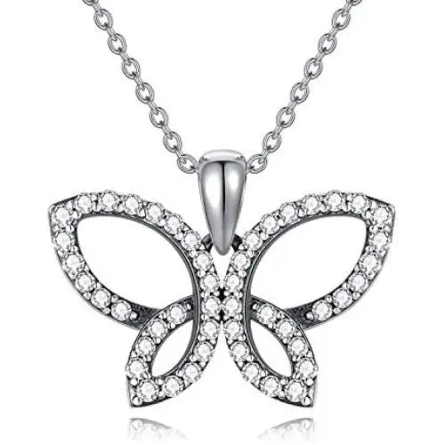 VENACOLY Butterfly Gifts Sterling Silver Opal/Celtic Knot/Flower/Heart Butterfly Necklace Jewelry Gift for Women VENACOLY Butterfly Gifts Sterling Silver Opal/Celtic Knot/Flower/Heart Butterfly Necklace Jewelry Gift for Women
