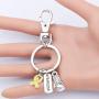 UJIMS Down Syndrome Awareness Gift Blue and Yellow Ribbon Keychain Trisomie 21 Support Jewelry Yellow Boxing Glove Fearless Down Syndrome Jewelry