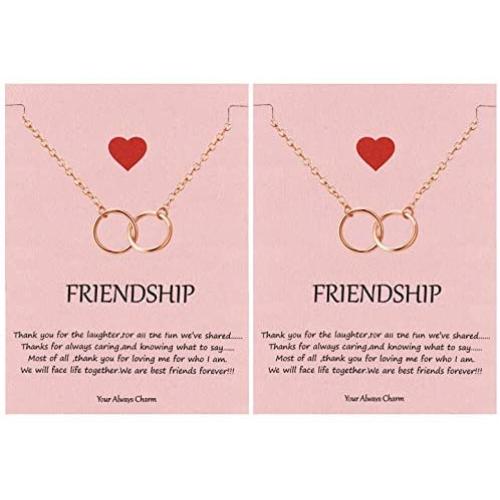 Your Always Charm Best Friend Necklace,Friendship Necklace for 2,Best Friend Jewelry Gifts