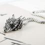 HZMAN Stainless Steel Dragon Head Pendant Necklace for Men Women Vintage Gothic 22+2“ Chain