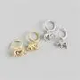 Cute Rhino Dangle Hoop Earrings for Women Girls Sterling Silver with Charms Animal Rhinoceros Drop Cartilage Cuff Stud Lovely Jewelry Fashion Dainty Birthday Christmas Gifts for Daughter