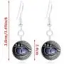 Dinosaur Dragon Eye Necklace Earrings Set Exaggerated Animal Evil Eyes Dangle Drop Earrings Bracelet Bangle for Women Men Jewelry