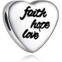 CLYQCL Charms Beads Fit Pandora charms Bracelet and Necklaces Love Heart Shape Charms With Faith, Hope, Love CLYQCL Charms Beads Fit Pandora charms Bracelet and Necklaces Love Heart Shape Charms With Faith, Hope, Love