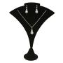 Black Velvet Jewelry Earring and Necklace Display Stand ~ 7 1/2'' Tall x 5 1/2'' Wide