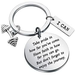 FUSTMW Fitness Gifts Bodybuilder Keychain Dumbbell Gifts Fitness Trainer Gift Gym Workout Jewelry for Fitness Instructor Gifts