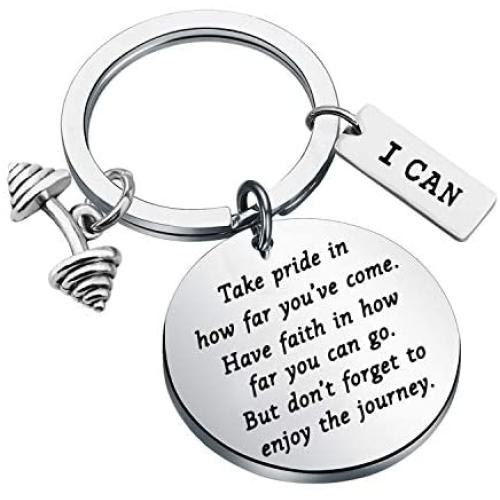 FUSTMW Fitness Gifts Bodybuilder Keychain Dumbbell Gifts Fitness Trainer Gift Gym Workout Jewelry for Fitness Instructor Gifts