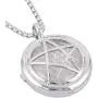 rockcloud Healing Crystal Stone Diffuser Necklace Reiki Quartz Jewelry for Unisex, Pentagram Knot Locket Pendant with Chain rockcloud Healing Crystal Stone Diffuser Necklace Reiki Quartz Jewelry for Unisex, Pentagram Knot Locket Pendant with Chain